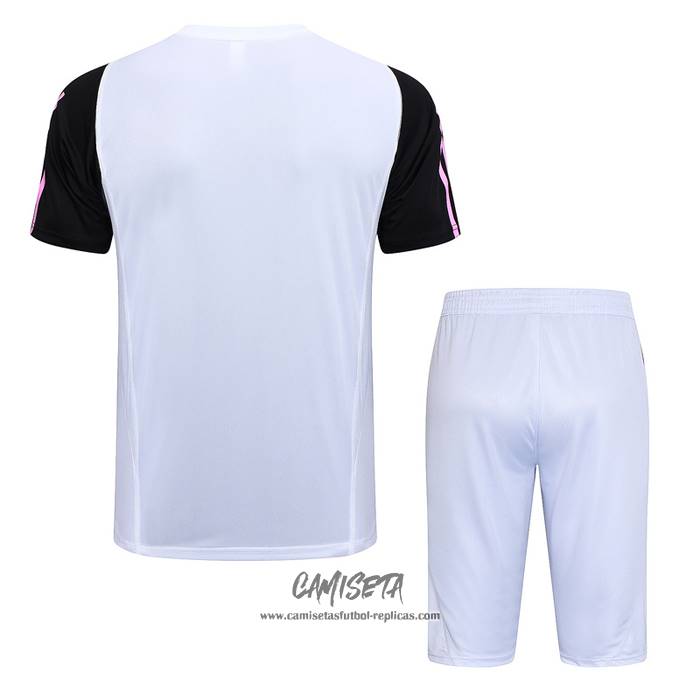 Chandal del Juventus 2023-2024 Manga Corta Blanco - Pantalon Corto